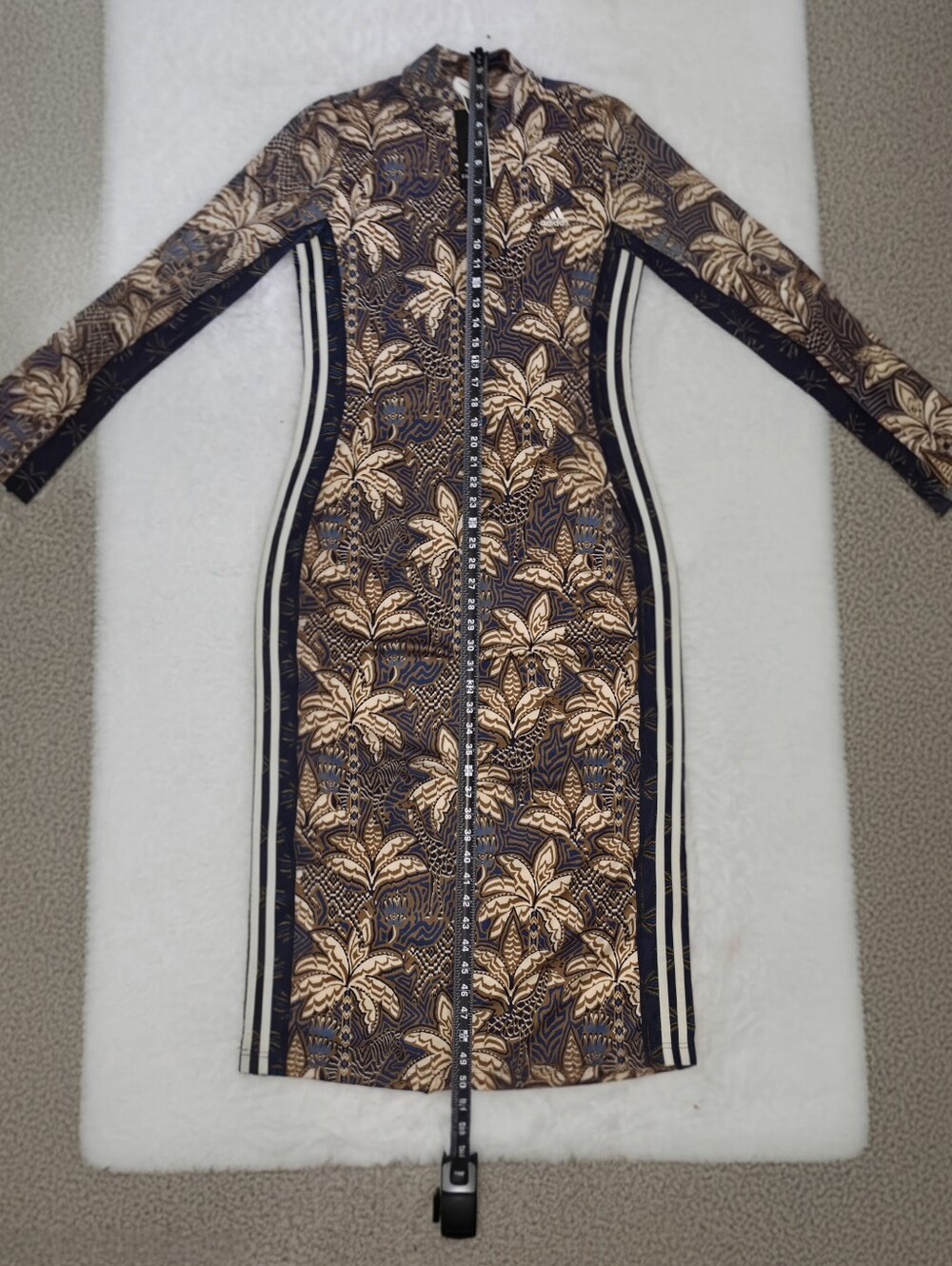 NWT Adidas x Farm Rio Zip-Up Dress | Blue, L - Picture 7 of 10